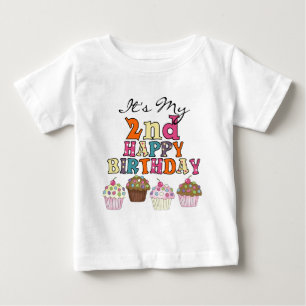 Camisetas e presentes de segundos aniversários de 