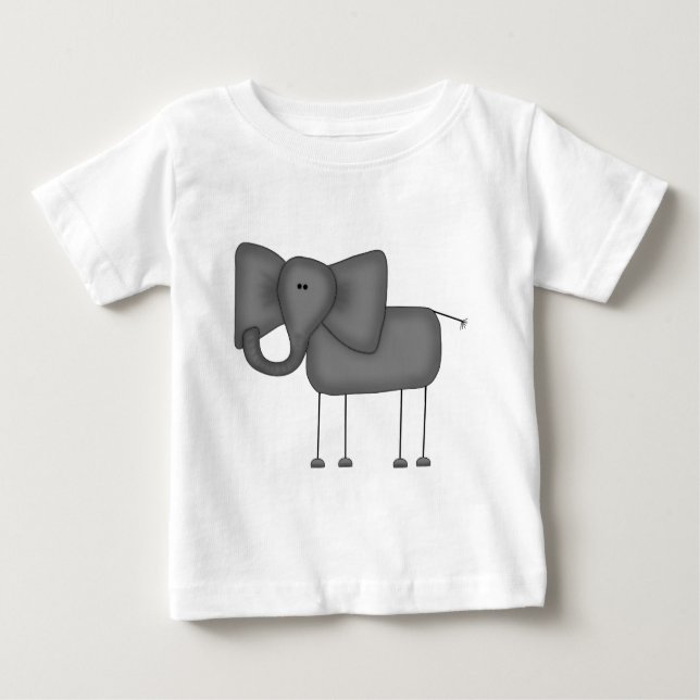 Camisetas e presentes do Elefante com Figura Stick (Frente)