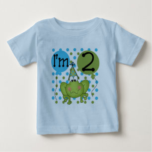 Camisetas e presentes do segundo aniversário Sapo