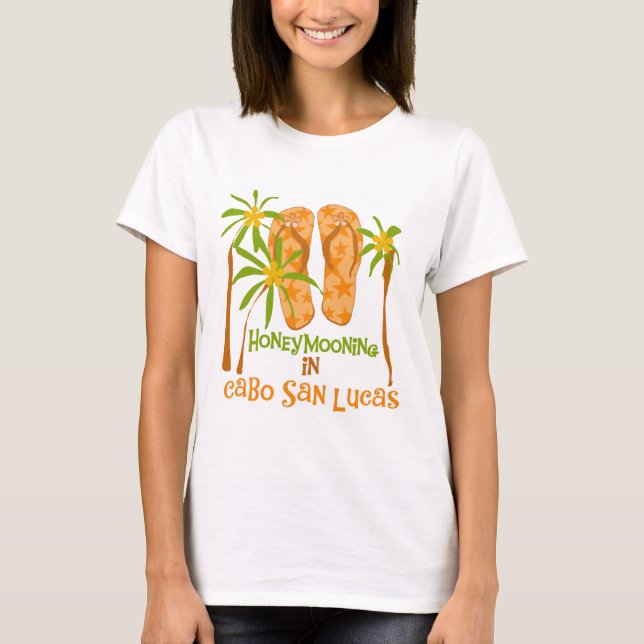 Camisetas e presentes em Honeymoon Cabo San Lucas (Frente)