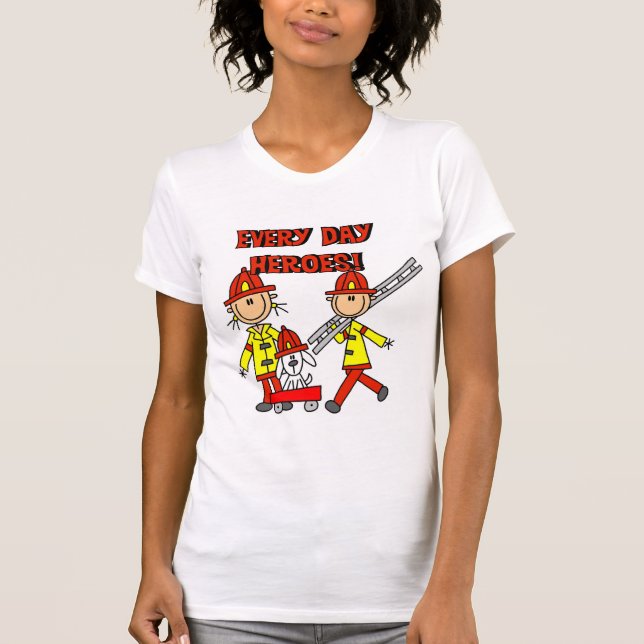 Camisetas e Presentes Heróis Bombeiros (Frente)