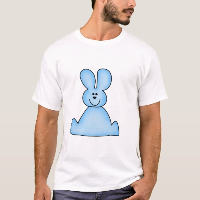 Camisetas e presentes marshmallow Bunny (azul) (Frente)