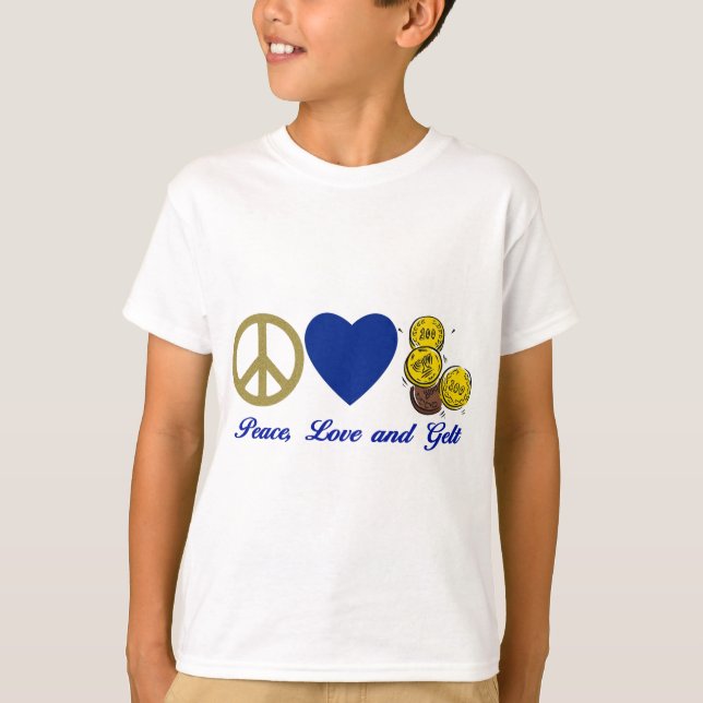 Camisetas e presentes para a paz, o amor e o anjo (Frente)