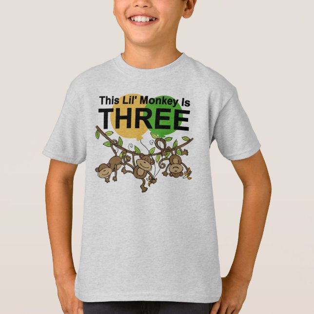 Camisetas e presentes para aniversário de 3 anos d (Frente)