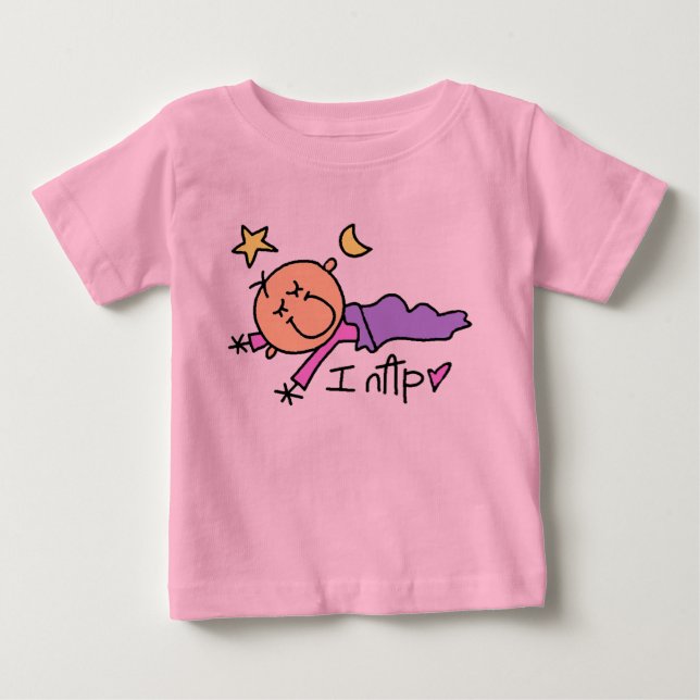 Camisetas e Presentes para Bebê Menina Durmo (Frente)