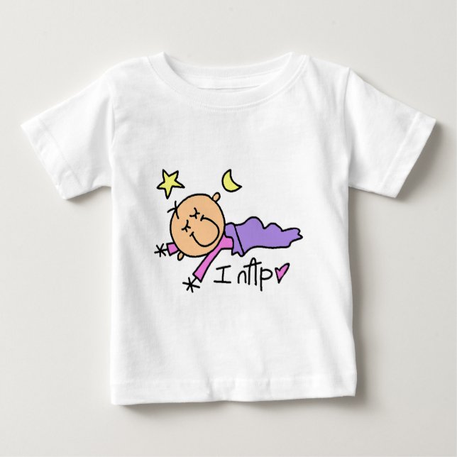 Camisetas e Presentes para Bebê Menina Durmo (Frente)