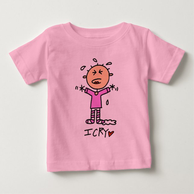 Camisetas e Presentes para Bebê Menina Eu Choro (Frente)