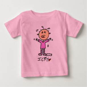 Camisetas e Presentes para Bebê Menina Eu Choro