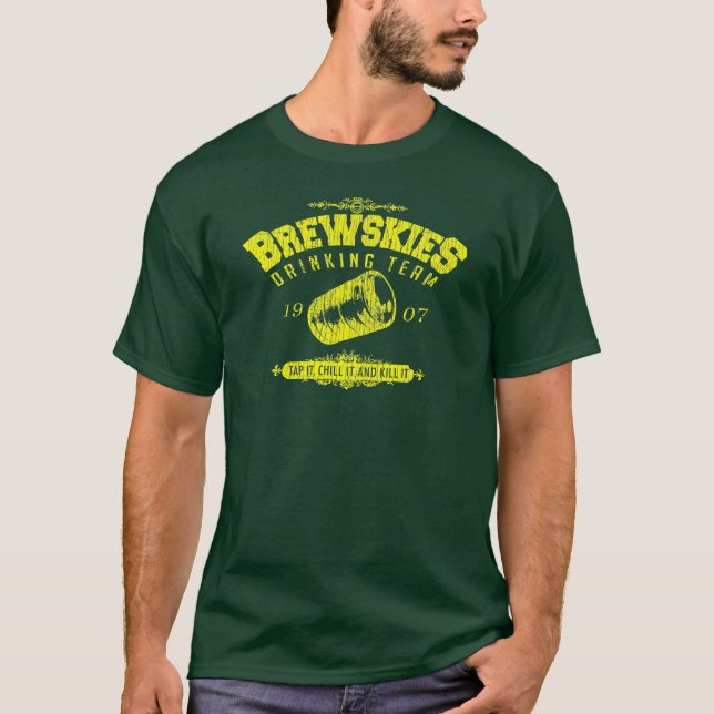 Camisetas engraçadas 2 da equipe do bebendo de (Frente)