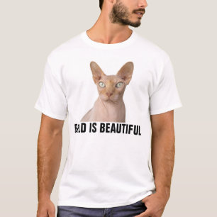 Camisetas engraçadas calvas do gato de Sphynx