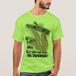 camisetas engraçadas, camisa preguiçosa do dia t
