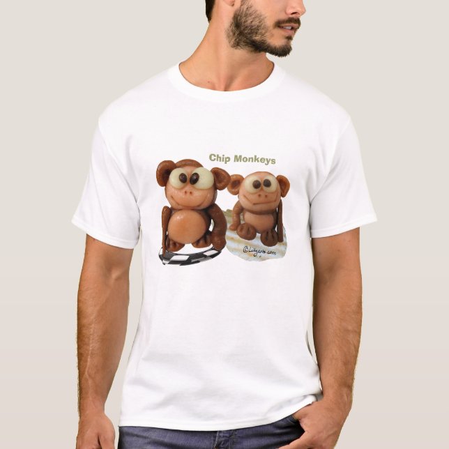 Camisetas engraçadas Chip Monkeys Kids (Frente)