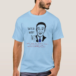 Camisetas engraçadas da base de dados mestra do