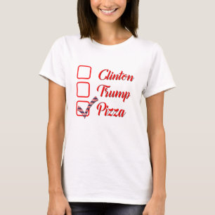 camisetas engraçadas da pizza do trunfo de hillar