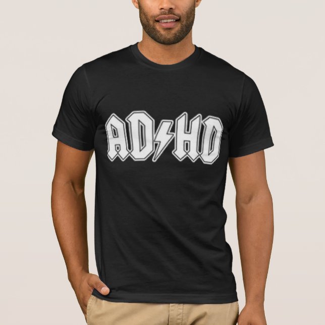 Camisetas engraçadas de ADHD (Frente)