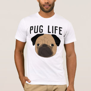 CAMISETAS engraçadas de cachorro VIDA DE PUG