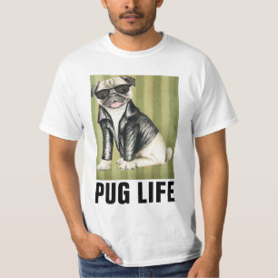 Camisetas engraçadas de cachorro, vida de pug