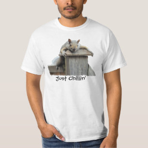 Camisetas engraçadas de Chillin do esquilo de