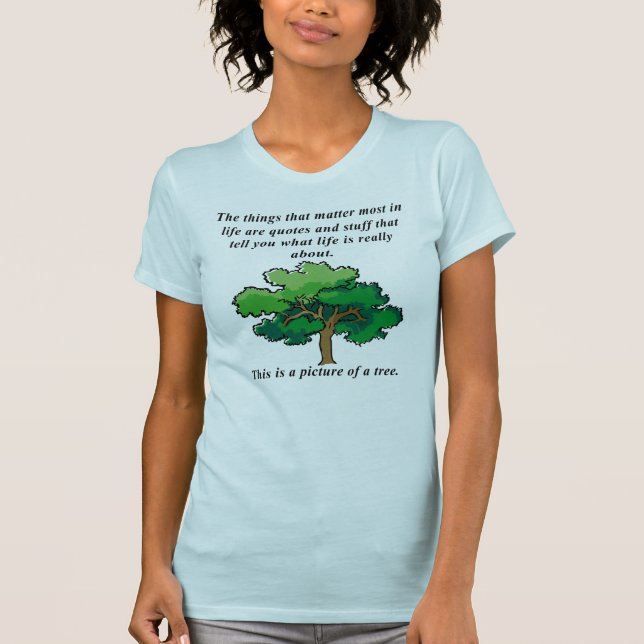 Camisetas engraçadas de citações de vida (Frente)