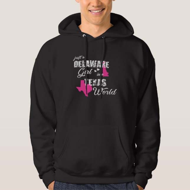 Camisetas engraçadas de Delaware Apenas uma garota (Frente)
