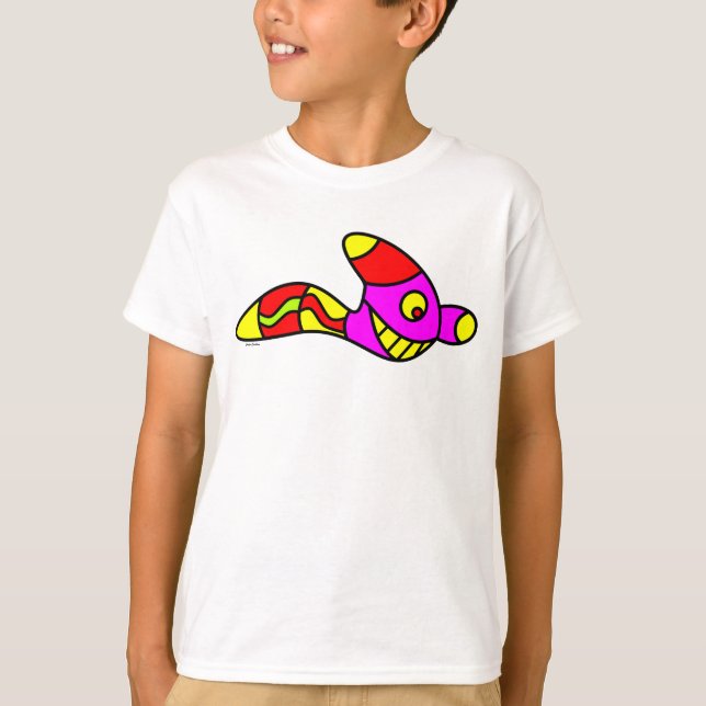 camisetas engraçadas de minhoca para crianças cami (Frente)