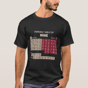 Camisetas engraçadas de vinho Tabela periódica dos