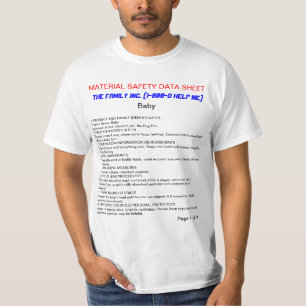 Camisetas engraçadas do bebê MSDS