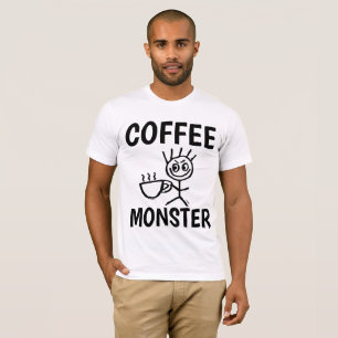 Camisetas engraçadas do CAFÉ MONSTER