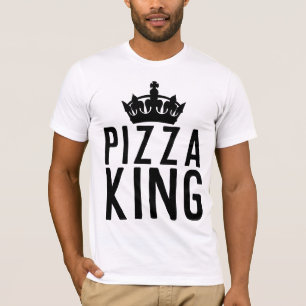 Camisetas Engraçadas dos Homens do REI PIZZA