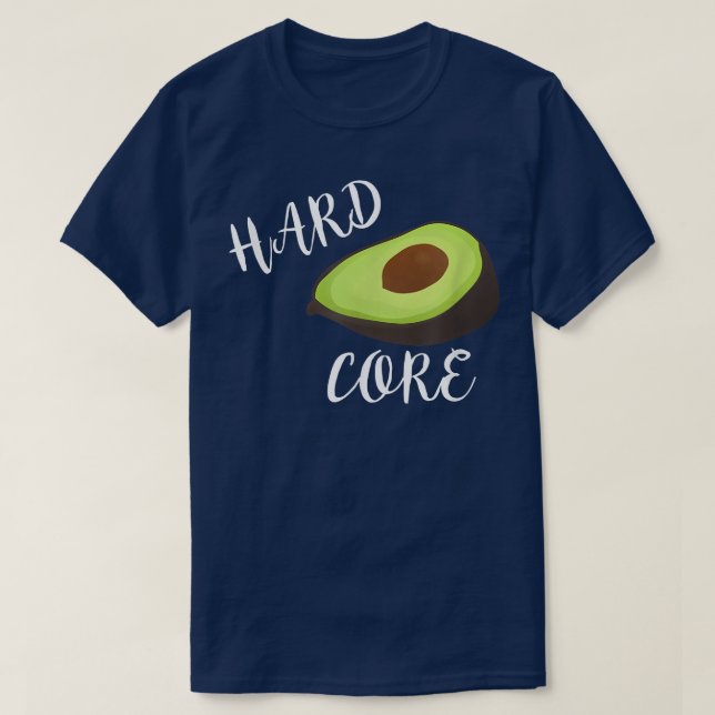 Camisetas engraçadas Hardcore Avocado (Frente do Design)