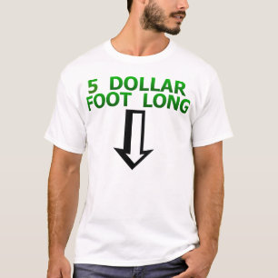 Camisetas engraçadas longas do pé de 5 dólares