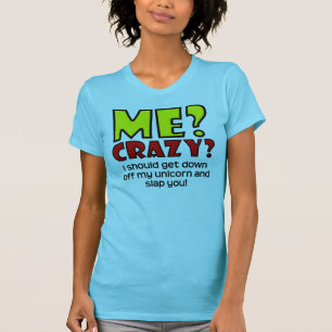 Camisetas engraçadas loucas do unicórnio