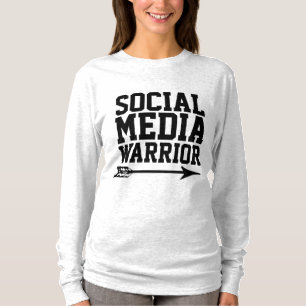 CAMISETAS ENGRAÇADAS PARA GUERREIROS DAS MÍDIAS SO