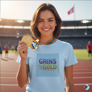 Camisetas engraçadas Sorrisos para Ouro