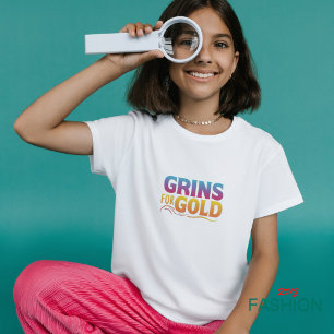 Camisetas engraçadas Sorrisos para Ouro