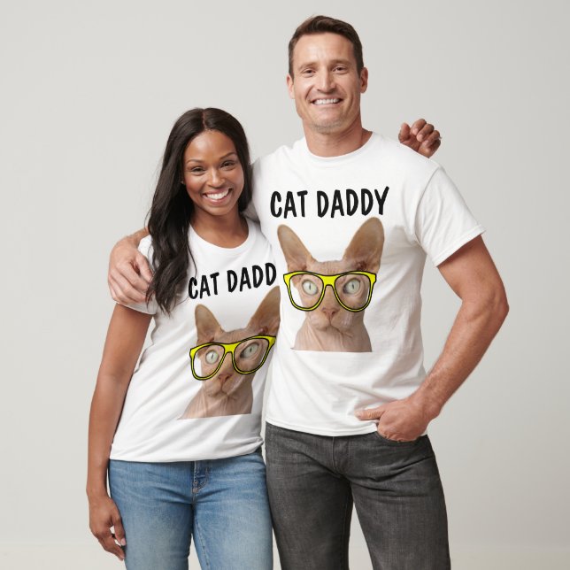 Camisetas engraçadas SPHYNX do PAI CAT (Unissex)