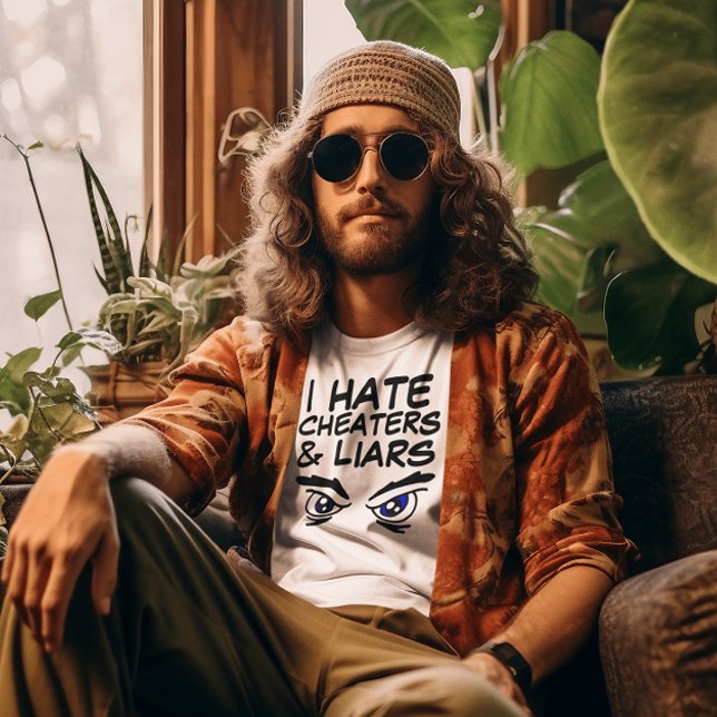 Camisetas Eu Odeio Traíras e Mentirosos (Criador carregado)