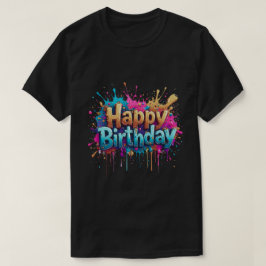 Camisetas Feliz Aniversário – Coloridas