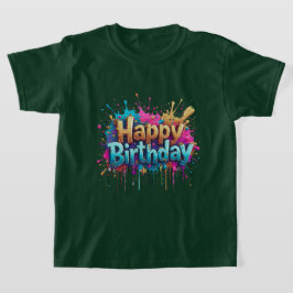 Camisetas Feliz Aniversário – Coloridas e Alegres