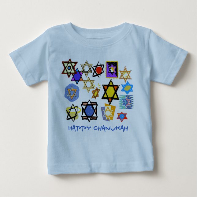 Camisetas FELIZES DE BEBÊ CHANUKKAH - FÉRIAS ALTAS (Frente)