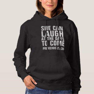 Camisetas femininas cristãs, ela pode rir