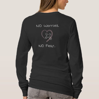 Camisetas femininas cristãs Sem Preocupações Sem M