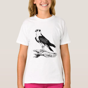 Camisetas femininas de falcão-peregrino