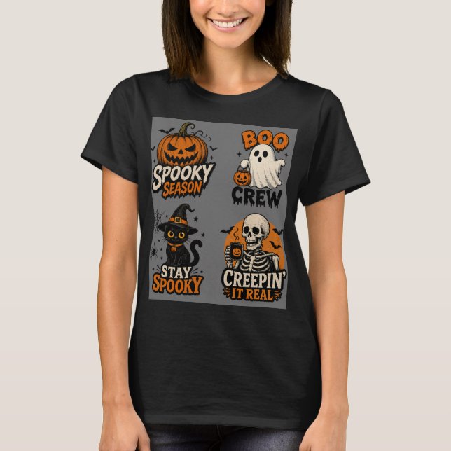 camisetas femininas de halloween (Frente)