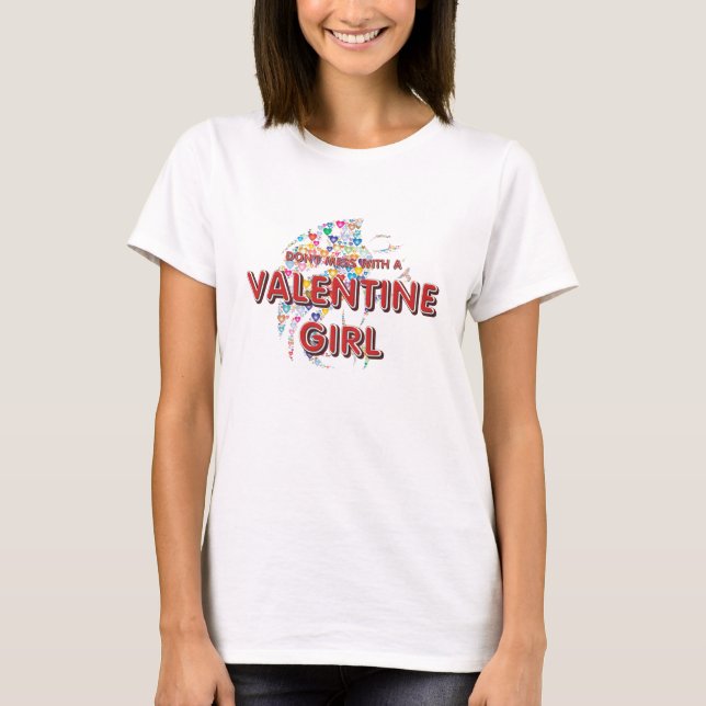 Camisetas femininas de humor para o Dia dos Namora (Frente)