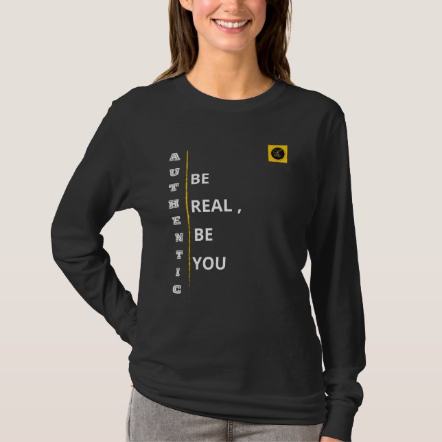 Camisetas femininas de manga longa - Vibe autêntic (Frente)