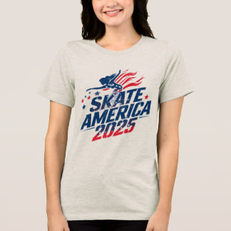 camisetas femininas de skate patinadora no gelo es