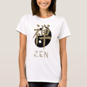 Camisetas femininas de yang do yin do zen