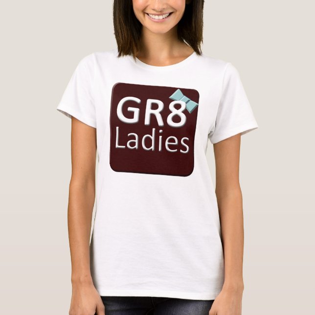 Camisetas femininas do International de Gr8Ladies (Frente)