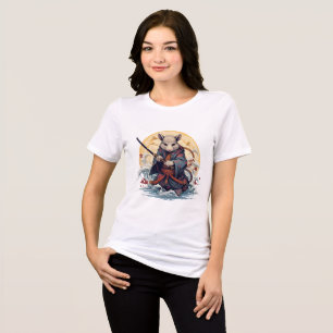 Camisetas femininas do Samurai Rat